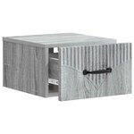vidaXL Cabinet de chevet mural Sonoma gris 34 5 x 33 x 20 cm