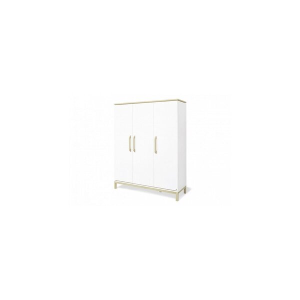 Armoire Light grande 6 étagères 3 portes Blanc