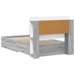 vidaXL Cadre de lit avec rangement Sonoma gris 80 x 200 cm