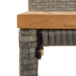 vidaXL Ensemble de bar jardin 7 Pièces gris poly rotin/bois massif acacia