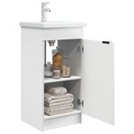 vidaXL Meuble de salle de bain avec évier Blanc 42 x 40 x 84 5 cm