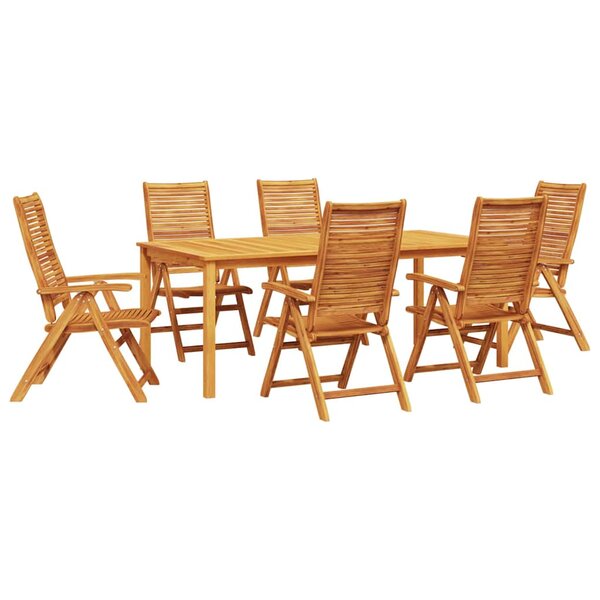 vidaXL Ensemble de salle à manger pour jardin 7 pc Marron