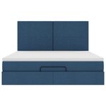 VidaXL Cadre de lit ottoman avec matelas bleu 180x200 cm tissu