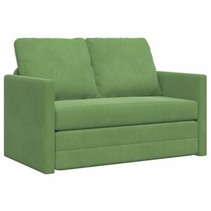 vidaXL Canapé-Lit Vert clair 204 x 122 x 60 cm Velours