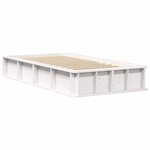 vidaXL Cadre de lit avec stockage Blanc 100 x 200 cm Bois massif