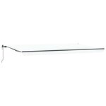 vidaXL Auvent Rétractable Blanc 600 ×300 cm tissu