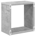 vidaXL Étagères cube murales 4 Pièces Gris béton 26x15x26 cm