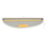 vidaXL Tapis d'escalier 10 pièces 56 x 17 x 3 cm Blanc Demi-rond