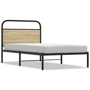 vidaXL Cadre de lit sans matelas 90x200cm chêne sonoma bois ingénierie