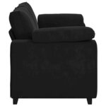 vidaXL Canapé causeuse noir 140 cm velours