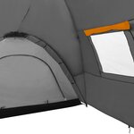 vidaXL Tente igloo de camping 650x240x190cm 8 personnes Gris et orange