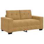 vidaXL Ensemble de Canapés 3 Pièces Marron 221 x 78 x 80 cm Velours