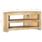vidaXL Meuble TV d'angle 90x45x45 cm Bois de manguier solide
