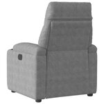 vidaXL Fauteuil inclinable électrique gris foncé tissu microfibre