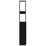 Meuble de salle de bain vidaXL Noir Chêne 25x25x170 cm en bois d'ingénierie