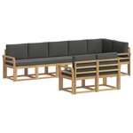 vidaXL Ensemble de canapés d'extérieur 8 Pièces Blanc et anthracite