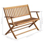 vidaXL Banc de jardin avec coussin 120 cm Bois d'acacia massif