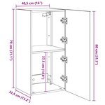 vidaXL Meuble TV mural avec lumières LED sonoma gris 40 5x35x80 cm