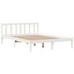 vidaXL Cadre de lit sans matelas blanc 120x190 cm bois de pin massif