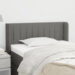vidaXL Tête de lit avec oreilles Gris foncé 103x16x78/88 cm Tissu