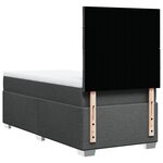 vidaXL Sommier à lattes de lit avec matelas Gris foncé 80x200 cm Tissu