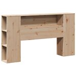 vidaXL Lit bibliothèque sans matelas 160x200 cm bois massif de pin
