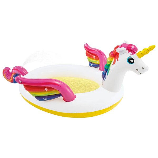 Intex Piscine à pulvérisation Forme de licorne 272x193x104 cm
