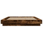 vidaXL Cadre de lit sans matelas chêne fumé 120x200 cm