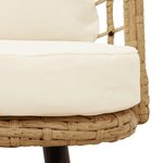 vidaXL Chaise de jardin avec coussins naturel résine tressée