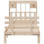 vidaXL Lit bibliothèque sans matelas 75x190 cm bois de pin massif