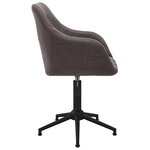 vidaXL Chaise pivotante de salle à manger Taupe Tissu