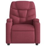 vidaXL Fauteuil inclinable électrique Rouge bordeaux Tissu
