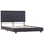 vidaXL Cadre de lit sans matelas gris foncé tissu 140x200 cm