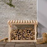 vidaXL Support pour bois de chauffage 108x64 5x77 cm Bois de pin