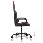 vidaXL Chaise de jeu Noir et rouge Similicuir