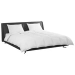 vidaXL Ensemble de Duvet avec oreiller 3 pièces Blanc Plume de canard