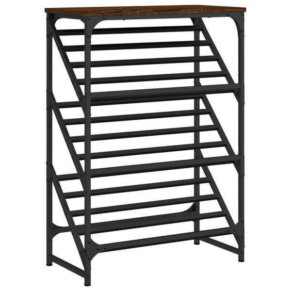 vidaXL Étagère à chaussures chêne marron 60x30x85 cm bois d'ingénierie