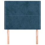 vidaXL Tête de lit Bleu foncé 100x5x118/128 cm Velours