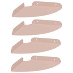 vidaXL Étagère flottante avec étagère 4 Pièces Rose 18 x 18 x 2 cm