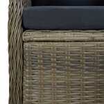 vidaXL Ensemble à manger de jardin 5Pièces Marron Résine tressée