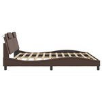 vidaXL Cadre de lit avec lumières LED marron 200x200 cm similicuir