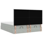 vidaXL Cadre de lit ottoman avec matelas gris clair 200x200 cm velours