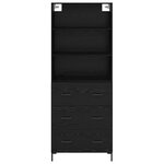 vidaXL Haut Armoire Chêne noir 69 5 x 34 x 180 cm Bois d'ingénierie