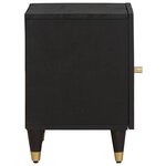 vidaXL Cabinet de chevet avec porte 2 Pièces Noir 40 x 33 x 46 cm