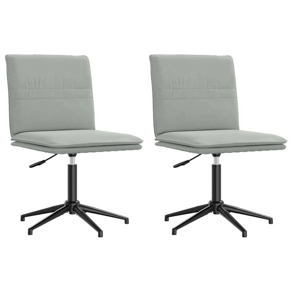vidaXL Chaises à manger lot de 2 Gris clair Velours
