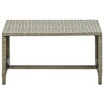 vidaXL Table basse beige 70x40x38 cm résine tressée