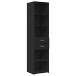 vidaXL Armoire de rangement mince noir 45x42 5x225cm bois d'ingénierie