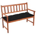 vidaXL Banc de jardin avec coussin 120 cm Bois d'acacia massif