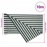 vidaXL Filet brise-vue vert et blanc 1 5x10 m PEHD 195 g/m²