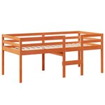vidaXL Lit haut sans matelas cire marron 90x200 cm bois de pin massif